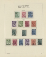 Liechtenstein: 1912/1999, Saubere Gestempelte Sammlung Im Schaubek-Vordruckalbum, In Den Hauptnummer - Verzamelingen