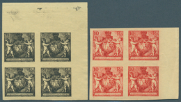 Liechtenstein: 1917/1927, Saubere Sammlung Von 68 Ungezähnten Probedrucken In Verschiedenen Variante - Lotes/Colecciones