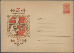 Litauen - Ganzsachen: 1957/89, Ca. 59 Pictured Postal Stationery Envelopes And 37 Picture Postcards - Lituania