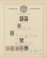 Luxemburg: 1852/1970, Mainly Used Collection On Ancient Schaubek Pages, Well Collected Throughout Wi - Other & Unclassified