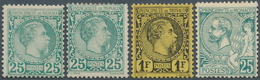 Monaco: 1885-1920, Neat Lot Of 16 Values, Incl. Michel Number 6 (2), MiNr. 9 Mint Never Hinged (Maur - Neufs