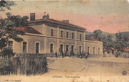 Delcampe - ¤¤   -   LANGEAC   -   Place De La Gare   -  Chemin De Fer    -  ¤¤ - Langeac