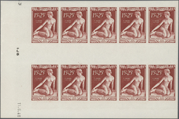 Monaco: 1948, 180th Birth Anniversary Of F.J.Bosio/Sculptures IMPERFORATE, 25 Complete Sets In Margi - Neufs