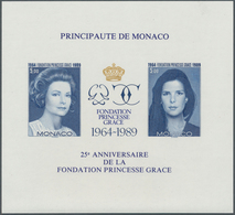 Monaco: 1989, Gracia Patricia Foundation, Souvenir Sheet IMPERFORATE, 100 Pieces Unmounted Mint. Mau - Ungebraucht