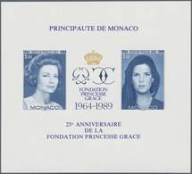 Monaco: 1989, Gracia Patricia Foundation, Souvenir Sheet IMPERFORATE, 50 Pieces Unmounted Mint. Maur - Ungebraucht