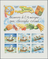 Monaco: 1992, Europa-Cept, Souvenir Sheet IMPERFORATE, 50 Pieces Unmounted Mint. Maury 1861A Nd (50) - Ungebraucht