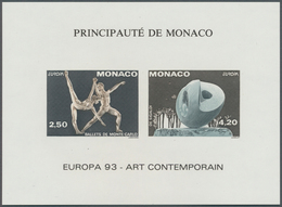 Monaco: 1993, Europa-Cept (Contemporay Art), Bloc Speciaux IMPERFORATE, 100 Pieces Unmounted Mint. M - Ungebraucht