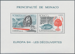 Monaco: 1994, Europa-Cept, Bloc Speciaux, 50 Pieces Unmounted Mint. Maury BS22 (50), 6.750,- €. (Mic - Ungebraucht