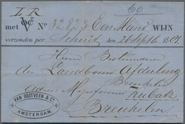 Niederlande: 1827/1842: 92 Letter With Special Shipping Through Boatsservices KOENS, VAN DER HORST A - Other & Unclassified