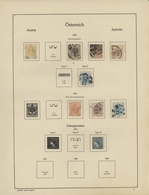 Österreich: 1850/1937, Gestempelte Sammlung Im Alten KA/BE-Vordruckalbum Ab MiNr. 1/2 Bis Erste Repu - Colecciones