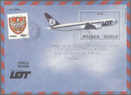 Polen - Ganzsachen: 1955/1995(ca.) AEROGRAMMES Ca. 561 Unused/used/CTO Airletters, Pictured Postal S - Stamped Stationery