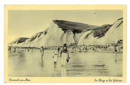 Delcampe - CPA 76 BERNEVAL-SUR-MER LA PLAGE ET LES FALAISES - Berneval