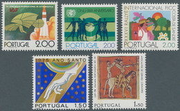 Portugal: 1975, Complete ‚set‘ Of The Five Different Commemorative PHOSPHOR Stamps (Holy Year, Europ - Other & Unclassified