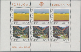 Portugal: 1977, Europa-CEPT ‚landscapes‘ INVESTMENT LOT With About 400 Miniature Sheets, Mint Never - Other & Unclassified