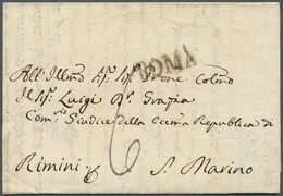 San Marino - Vorphilatelie: 1810/1824 21 Briefe Aus Rom An Luigi Dr. Grazza, Richter In San Marino - ...-1877 Préphilatélie