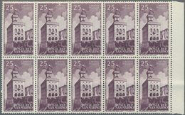 San Marino: 1945, 50 Years Government Palace 25l. Dark-lilac In A Lot With 220 Stamps Mostly In Part - Gebraucht