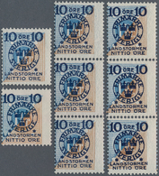 Schweden: 1916, For The Landsturm, Postage Due Stamps With Dark Blue Overprint, Besides Also MiNr. 1 - Briefe U. Dokumente