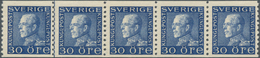 Schweden: 1936, King Gustaf V. 30öre Ultramarine On White Paper In A Lot With 100 Stamps Mostly In L - Covers & Documents