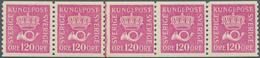 Schweden: 1934, Crown And Posthorn 120öre Rose-lilac On White Paper In A Lot With 93 Stamps Incl. Ma - Briefe U. Dokumente