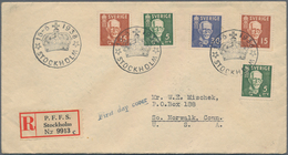 Schweden: 1938/1960, Collection/accumulation Of Apprx. 140 F.d.c., Many Of Them Addressed To USA. - Briefe U. Dokumente