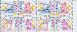 Schweden: 1992, Swedish Gold Medallists At Olympic Games Set In A Lot With 100 Complete Booklet Pane - Briefe U. Dokumente