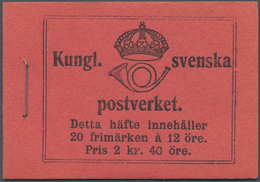 Schweden - Markenheftchen: 1918, King Gustaf V. Stamp Booklet 2kr. 40öre With Two Blocks Of Ten 12ör - 1951-80