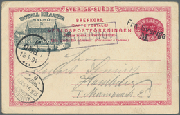 Schweden - Ganzsachen: 1880/1960 (ca): 220 Used Postal Stationery - E.g. Post Cards (a Few With Addi - Entiers Postaux