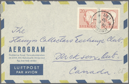 Schweden - Ganzsachen: 1945/1994 (ca.) AEROGRAMMES Accumulation Of Ca. 204 Stationeries (pictured Po - Enteros Postales