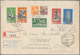 Schweiz: 1840/1950 (ca.), Partie Von Ca. 430 Belegen Ab Etwas Vorphila, Meist Ab 1910, Dabei Nette F - Collections