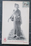 Delcampe - Laos Jeune Fille Luang Prabang   Cpa Timbrée - Laos