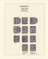 Serbien: 1879/1880, Milan IV. 5th Issue, Specialised Collection Of Apprx. 100 Stamps Of All Four Den - Serbie