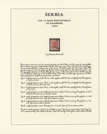 Serbien: 1900/1901, Revaluation Overprints, Specialised Collection Of 33 Stamps On Written Up Album - Servië