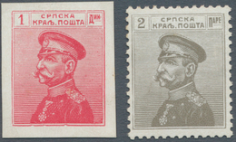 Serbien: 1911, Definitives "Peter", Specialised Assortment Of Apprx. 49 Stamps Incl. Imperfs, Double - Serbien