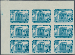 Sowjetunion: 1957, International Stamp Exhibition Moscow 40kop. Greenish-blue (‚Exhibition Building - Gebruikt