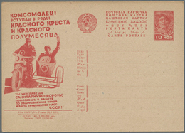 Sowjetunion - Ganzsachen: 1931/32, 10 Picture Postcards With Motive Red Cross. - Unclassified