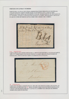 Spanien: 1756/1847, 32 Pre Philatelic Letters, Well Presented On Exhibition Pages With Explanation W - Cartas & Documentos