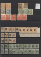 Ukraine: 1918/1923, Mint And Used Accumulation Of Apprx. 1.400 Stamps Of Various Issues Incl. Overpr - Ucraina