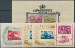 Ungarn: 1947-1949, Lot Mit 5 Blöcken, Dabei Bl. 11 Postfrisch (leichte Stockpunkte) Bl. 12 Postfrisc - Briefe U. Dokumente