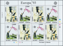 Weißrussland (Belarus): 1993, Europa (Marc Chagall), 800 Sets In 200 Little Sheets Of 4 Sets, All Mi - Wit-Rusland