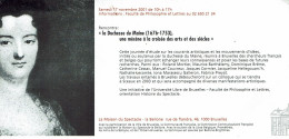 Delcampe - 92-SCEAUX-LOUISE BENEDICTE DE BOURBON-DUCHESSE DE MAINE-INVITATION JOURNEE D'ETUDE UNIVERSITE LIBRE  BRUXELLES - Sceaux