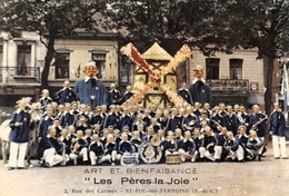 Delcampe - Saint-Pol-sur-Ternoise - Art Et Bienfaisance "les Pères-la-Joie", 2 Rue Des Carmes - Moulin à Vent En Fleurs - Fanfare - Saint Pol Sur Ternoise