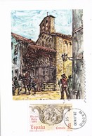 Delcampe - 31359. Tarjeta Maxima MADRID  1980. Capilla D'en MARCUS, Barcelona, Cofradia Correos - Maximumkarten