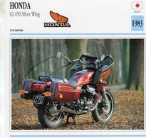 Delcampe - Honda GL 650 Silver Wing  -  1983 - Moto De Tourisme  -  Fiche Technique/Carte De Collection - Motorräder