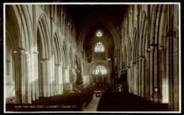 Ref 1267 - Judges Real Photo Postcard - The Nave East Llandaff Cathedral - Glamorgan Wales - Glamorgan