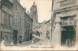 Delcampe - BRESSUIRE  ( 79 )   La Rue Ganbetta , L 'Eglise .  ( Vendu En L'état ) - Bressuire