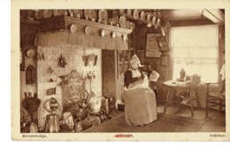 Delcampe - Cpa Marken Binnenhuisje - Marken