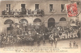 Delcampe - Dépt 42 - CHARLIEU - Souvenir Du Concours Musical Et Agricole (1909) - Place Saint-Philibert - (fête) - Lafay-Besacier - Charlieu