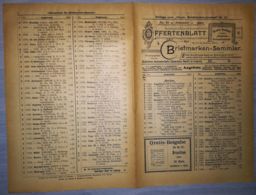 ILLUSTRATED STAMPS JOURNAL- ILLUSTRIERTES BRIEFMARKEN JOURNAL MAGAZINE SUPPLEMENT, PRICE LIST, LEIPZIG, 1901, GERMANY - Deutsch (bis 1940)