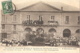 Delcampe - Dépt 42 - CHARLIEU - Souvenir Du Concours Musical Et Agricole - 5 Septembre 1909 - Les Halles - (fête) - Lafay-Besacier - Charlieu