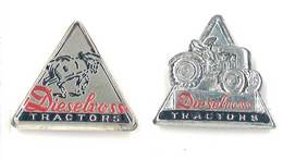 Delcampe - 2 Badges Métalliques Tracteur Dieselross / Cheval De Trait - Werbung